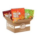 트윈 피크 성분 낮은 캐비, 케토 친화적 인 단백질 퍼프, (Variety Pack, 2.1 Ounce), 2 서빙, 3 팩 (60g, 42g Protein, 4g Carbs)