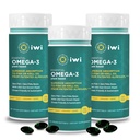 Iwi Omega-3 Essential, 90 Softgels (90 서빙), EPA + DHA, Brain, Heart & Immune Support Dietary Supplement, Krill & Fish Oil Alternative, No Fishy Aftertaste와 식물 기반 조류 오메가 3