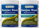 최고의 자연 2 팩 Konjac Glucomannan 루트 1 파운드 - 봉사 당 2000 mg - (총 2 파운드)