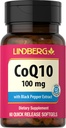 Lindberg CoQ10 100mg Softgels | 60 개 | 여성과 남성용 Coenzyme Q10 보충교재 | 흑퍼 추출물 | Non-GMO, 글루텐 프리