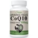 Liposomal CoQ10 800mg Ubiquinol Softgel의 최대 흡수 Ubiquinol Coenzyme Q10의 산화 방지제, 심장 기능 & 에너지 생산, 순수한 CoQ10 800mg, 60 Vegan Softgel를 위한 Ubiquinol CoQ10 보충교재