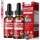 남자 & 여자를 위한 Creatine HCL 액체 하락, L Carnitine, L 글루타민, BCAA, 근육 성장을 위한 비타민 B12 & B6를 가진 Creatine 염산염 & 회복 egan, 혼합 베리 풍미, 4 Fl Oz