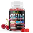 크레아틴 Monohydrate Gummies 5g (5000mg), 설탕 자유로운 크레아틴, 전 운동 에너지, 남성 & 여성을 위한 Veg, 비 GMO - 90 조사 체리 풍미