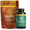 Primal Multivitamin + Primal Creatine Powder Bundle | 2-Pack | 일일 영양, 에너지 및 근육 강도 지원 | 30 서빙 각