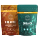Primal Creatine Powder + Collagen Powder Bundle | 2-Pack | 근육 회복, 힘, 성능|각각 30회 제공