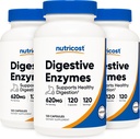 Nutricost 소화 효소 620mg, 120 Veggie 캡슐 (3 병) - 완전한 소화 효소 보충교재