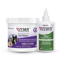 PET KING BRANDS ZYMOX Enzymatic Ear Wipes and Otic Solution Hydrocortisone Free for Dogs & Cats - 제품 번들 - 더러운, 왁 스, Smelly Ears & to Soothe Infections, 100 카운트 Wipes & 4oz Bottle