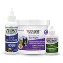 PET KING BRANDS ZYMOX 효소 귀 닦음, 귀 세척제, & 개와 고양이를위한 타원형 귀 솔루션 - 제품 번들 - 더러운, 왁스, Smelly 귀 및 Soothe 귀 감염, 100ct, 4 oz 및 1.25 oz