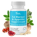 여성 및 남성을위한 지방 버너 - 체중 감량을위한 Appetite 억제제 - 알약 w / Metabolism Booster Thermogenic 체중 감량 보충 - 크롬, 카페 및 녹차 - 30 캡슐