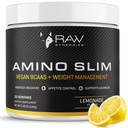 RAW Synergies Amino Slim - Metabolic & Mindful Eating Support - 근육 및 에너지 지원 - Sugar-Free & Vegan - Lemonade - 20 서빙