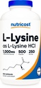 서빙 당 Nutricost L-Lysine 1000mg, 250 서빙, 500 캡슐 - 글루텐 무료, 비 GMO, 캡슐 당 500mg