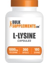 BulkSupplements.com L-Lysine HCl 캡슐 - 리신 보충, 에센셜 아미노산 - 글루텐 무료, 2 캡슐 (1000mg), 서빙 360 카운트 (팩 1)