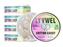 LyvWel 125mg 카페인 에너지 파우치 - 초점 및 체력을위한 Guarana와 청정 에너지 - 5-Pack (75 총 파우치) (5 팩, 코튼 캔디)