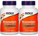 지금 음식 Bromelain 2400Gdu/500mg의 120의 볼트 캡슐 (2의 포장)