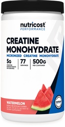 Nutricost Creatine Monohydrate 분말 (수박, 500 그램) - Micronized Creatine 보충 - Vegan, Non-GMO, 글루텐 무료