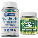Nextdia Vegan Omega 3 Gummies 1 팩 + Phosphatidylserine Gummies 설탕 무료 2 팩
