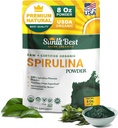 Sunlit 제일 Spirulina 분말 유기 USDA - Chlorophyll, 빠른 흡수, 파란 녹색 Spirulina 조류, 익지않는 Vegan 단백질 - 비 GMO, 글루텐 자유로운 Superfood 에너지, Gut, 면역력 지원 보충교재 - 8개 Oz
