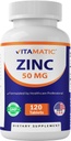아연 Gluconate로 Vitamatic 아연 50mg - 면역 부스트 보충 120 정제