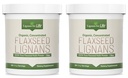 생활을위한 Lignans - 자연 대량 지상 Flaxseed 분말 - 오메가 3 & 6 지방산 채우고 높은 섬유 산화 방지제 - 건강한 심장 & 머리, 건강한 면역 체계 - 60 탭 당 80mg, 2 팩