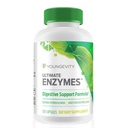 Youngevity Ultimate Enzymes® - 소화, 가스 및 Bloating 완화를위한 멀티 효소 - Betaine HCl, Ox Bile, Pancreatine 10X, Papain 6M, Pepsin 1 : 3000 (120 캡슐)