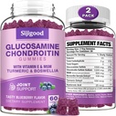 2 팩 Glucosamine Chondroitin Gummies, Elderberry & Turmeric, 합동 건강, 융통성, 산화 방지제, 성인 블루 베리 맛, 120 Gummies를 가진 여분 힘 Glucosamine Chondroitin MSM