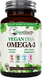 Algal Oil - Vegan DHA Omega 3 Fish Oil Supplements - 뇌 부스터, 보충 및 예비 비타민 - 건강한 심장 및 면역 지원 - Burpless 조류 보충 - 60 미니 물고기 Softgels