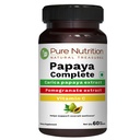 순수한 영양 Papaya 완전한 - 60의 Veg 캡슐 (지원 플래튼 면제 & 소화) 각 캡슐은 500mg Carica Papaya 과일과 잎 추출물을 포함합니다. 비 GMO | 글루텐 프리