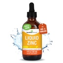 SANDHUHERBALS 액체 아연 어린이를위한, 유아 및 아기 | 4 Fl Oz 대형 유리 병 | 이오니아 아연 보충제 슬레이트 드롭 | 면역 지원 | 테이크 아웃, 수용성 | 불연