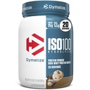 Dymatize ISO100 Whey Protein Powder Isolate, 쿠키 및 크림, 단백질 25g, 5.5g BCAAs, 120 Cal 미만., 글루텐 무료, 1g 지방, 1g 설탕, 2g 캐비티 (20 서빙)