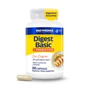 Enzymedica, Digest Basic + Probiotics, 캡슐 당 400 백만 CFU 활성 문화가있는 Gentle Digestive Enzymes, 30 캡슐