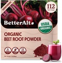 더 나은 Alt 유기 사탕수수수 뿌리 분말, USDA 인증 - 니트로 산화물 보충, 건강한 심장, Beetroot 보충, Beetroot 분말을위한 사탕수수수 - 112 서빙, 1 lb