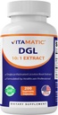 비공식 DGL Licorice 3800 mg Equivalent 당 서빙 (10 : 1 추출물 380 mg) - 10X Stronger - 건강한 소화 및 호흡 기능 지원 - 200 캡슐