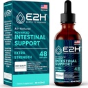 E2H Advanced Intestinal Support - 천연 Intestinal Cleanse 및 Digestive Cleanse 보충 - Wormwood 및 Black Walnut Extract - 비 GMO, Vegan - 2 Fl Oz