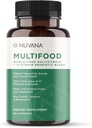 남성과 여성을 위한 Multifood Whole Food Multivitamin | 21 Organic Fruits & Vegtables | Boosts Energy, Supports Gut & Immune Health | 프리바이오틱스 및 프로바이오틱스 | 60 캡슐
