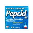 Pepcid AC 고유 힘 Heartburn 기복 정제, OTC 약은 산 Indigestion & Sour Stomach, 10mg Famotidine 산성 흡진기, 빠른 행동, 90 ct
