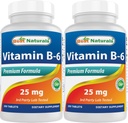 최고의 자연 비타민 B6 25mg 250 정제 (250 개)