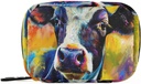 Pill Box Fun Cow 7 Day Pill Case Travel Pill 주최자 가방 지퍼 휴대용 주간 비타민 의학 보충교재 홀더 파우치 가방