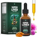 SuperBonsai Super Liver Support with Milk Thistle - 모든 자연 간호원 Cleanse Detox & Repair Aid - 의사 공식적인 간호원 보충 - 건강한 건강을위한 액체 초본 보충 교재 - 1 개월 공급