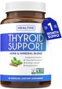 Iodine (Non-GMO)를 가진 Thyroid 지원은 당신의 에너지 & 계류를 개량합니다 - 여자를 위한 Metabolism 승압기 Thyroid 건강 보충교재 및 남자를 위해 - Ashwagandha, 아연, B12 Complex - 60의 캡슐