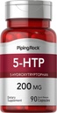 배관 바위 5-HTP 보충 | 200mg | 90 캡슐 | 5-Hydroxytryptophan | Griffonia Simplicifolia Extract | Non-GMO, 글루텐 프리
