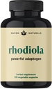 Rhodiola Rosea 600 mg | 60 서빙 | 3% Salidroside & 1% Rosavins for stress Support, Mood Support & Energy - Adaptogens for Calm & Focus - 글루텐 프리 & 비 GMO