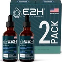 E2H Natural Black Currant Extract, Cold Pressed Black Currant Seed - 면역 체계 건강 - 빠른 흡수 액체 (2 병)