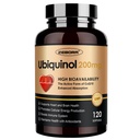 ZEBORA Ubiquinol CoQ10 200mg Softgels, 심장과 관 건강을 위한 4에서 1 강력한 산화제, 에너지 생산을 위한 필수, 최대 흡수 CoQ10의 활동적인 모양, 120 Softgels