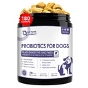 개를위한 NATURE TARGET Probiotics, 6 억 CFUs, Prebiotics와 냉동 건조 개 프로 바이오 틱스 & Diarrhea, 가스, 비타민 & 오메가 3 피부 & 면역 건강, 알레르기 이치 구호, 180 조사