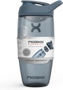 Promixx Pursuit Protein Shaker Bottle (24 oz) - Silent No-Ball 믹서, 누출 방지 뚜껑, BPA / BPS 및 Phthalate-Free ECOZEN - 단백질 쉐이크, Pre & Post-Workout 스무디를위한 쉬운 청소 셰이커 컵
