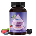 자연적인 까만 Elderberry Gummies 150mg의 비타민 C와 아연을 가진 Elderberry 과일 추출물, 초본 ElderCraft® Gummies 아이들과 성인을 위한 매일 면역성이 있는 지원, 60 조사