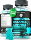 PMS Gummies 여성을위한 호르몬 균형 보조 식품 - Probiotic PMS 비타민 Menstrual Cramp Relief, Hot Flashes Menopause Support - Dong Quai, Chasteberry, Black Cohosh & Ashwagandha와 PMS 완화
