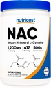 Nutricost N-Acetyl L-Cysteine (NAC) 분말 500 그램 - Vegan NAC, 비 GMO, 글루텐 무료