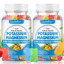 softbear 설탕 성인 아이를 위한 자유로운 칼륨 마그네슘 Gummies, 높은 흡수 칼륨 보충교재 Gummies 지원 다리 크림 & 근육 & 면역력, Delicious 혼합 과일 풍미 120 조사